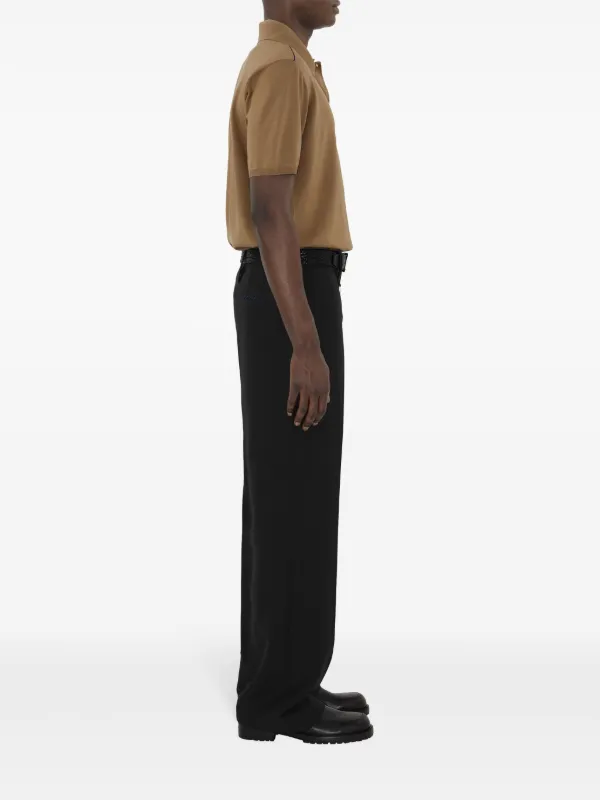 Burberry short-sleeve Wool Polo Shirt | Neutrals | FARFETCH