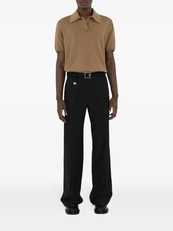 Burberry short-sleeve Wool Polo Shirt | Neutrals | FARFETCH