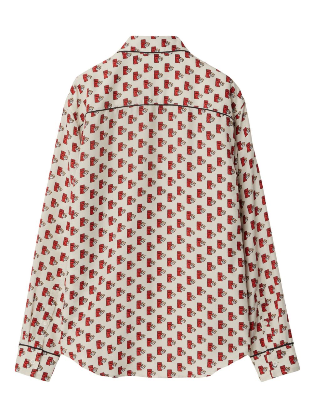 Cheap Burberry graphic-print silk shirt Women