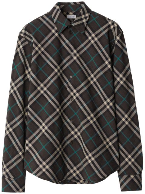 Burberry checked button-up shirt Men