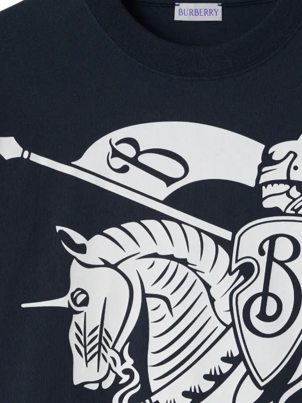 Burberry EKD Cotton T-shirt | Blue | FARFETCH PL