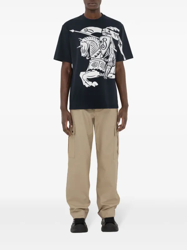 Burberry EKD Cotton T-shirt | Blue | FARFETCH