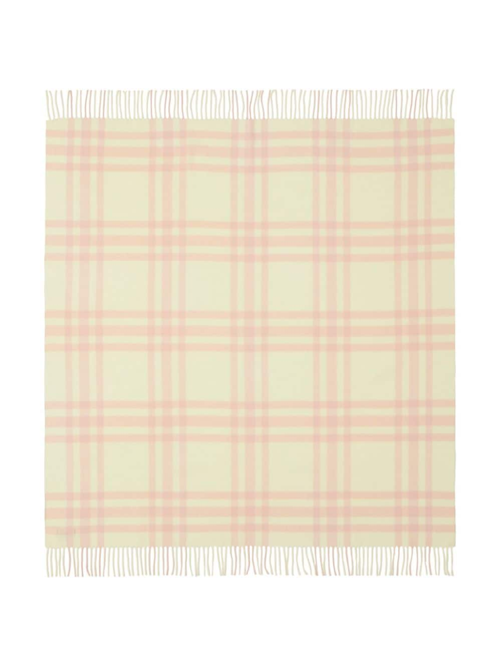 Burberry Kids Geruite wollen deken - Beige