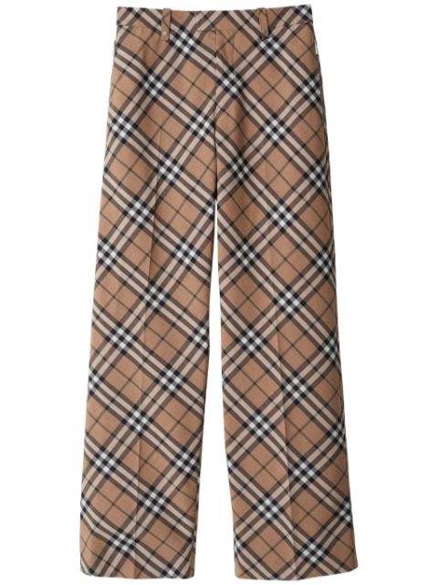 Burberry checked tailored trousers Men