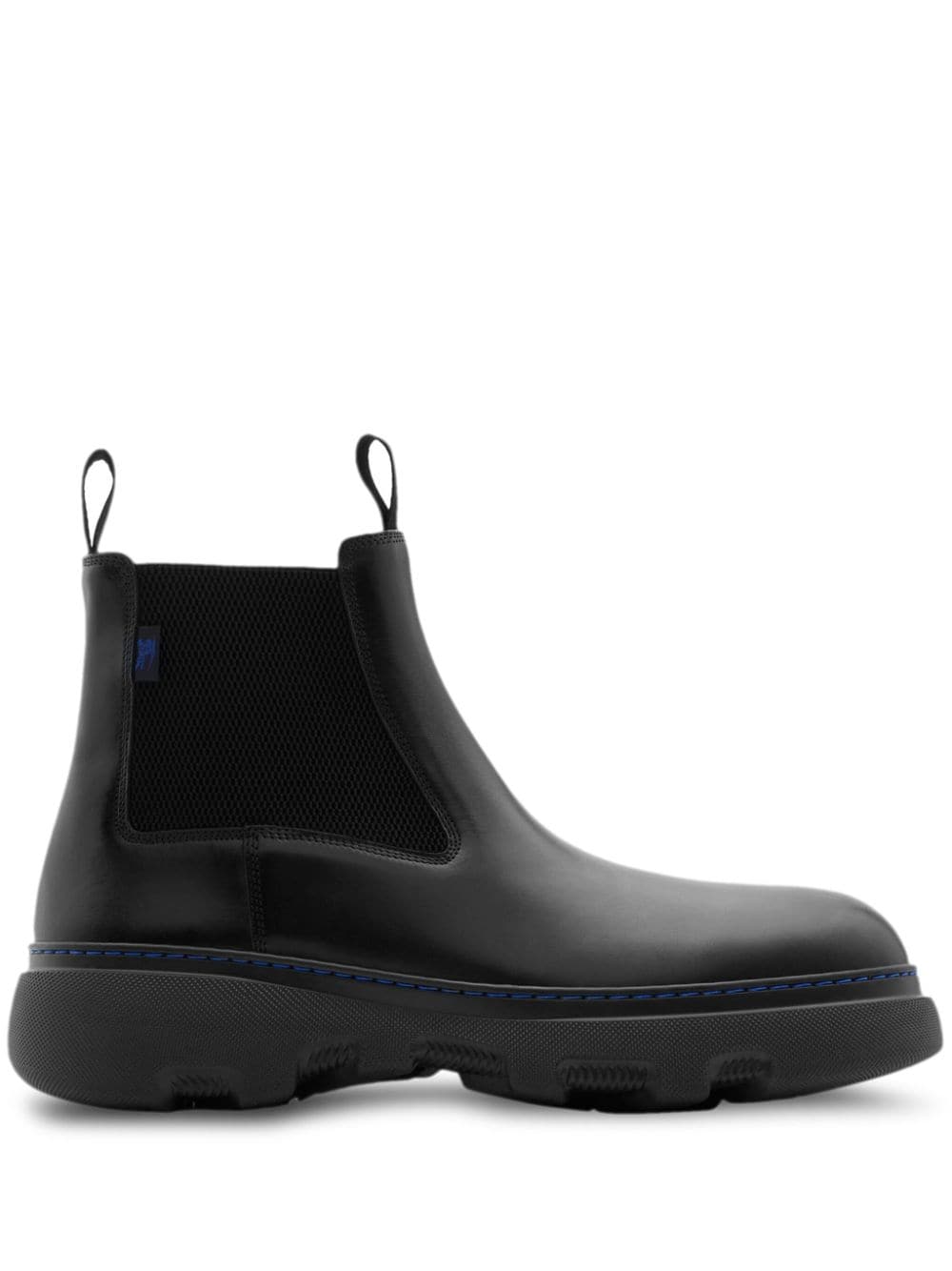 Burberry Creeper Leather Boots In Black