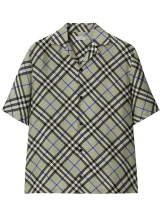 Burberry ノバチェック シルクシャツ | グリーン | FARFETCH JP Burberry ノバチェック シルクシャツ | グリーン | FARFETCH JP