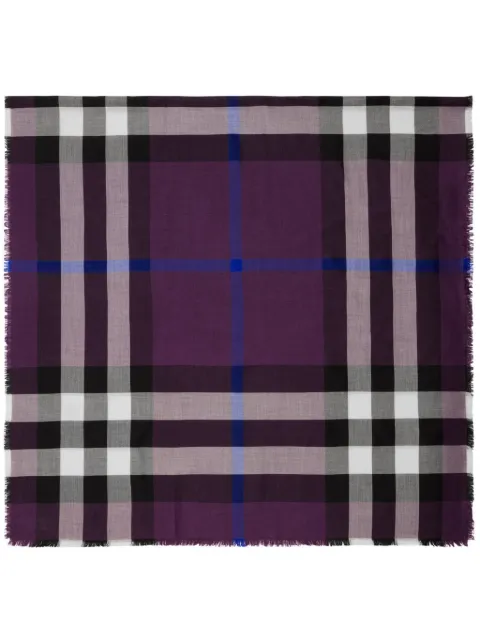 Burberry raw-cut checked scarf
