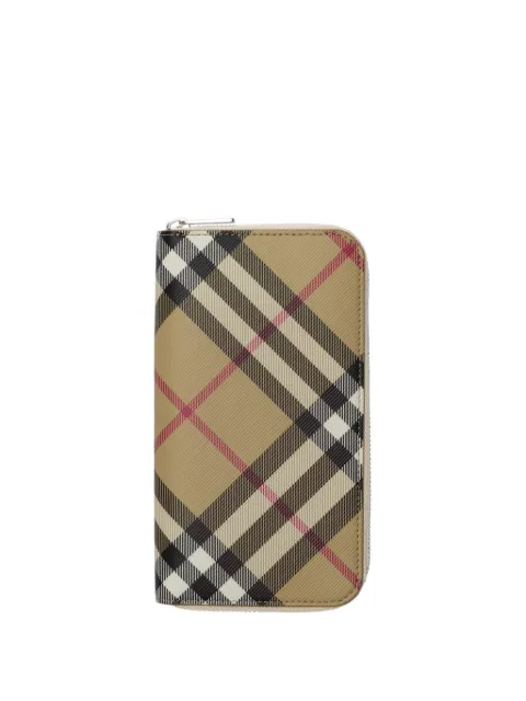 Burberry check zip wallet Men