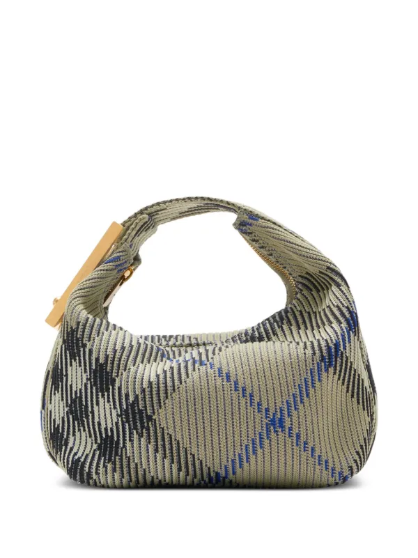 Burberry Mini Peg Checked Tote Bag - Farfetch