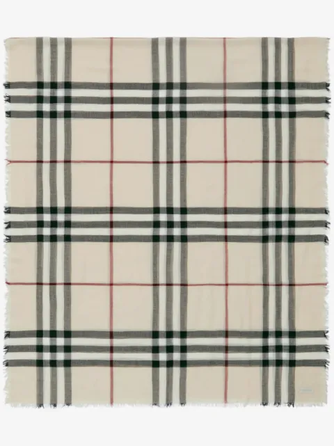 Burberry wide Check wool scarf