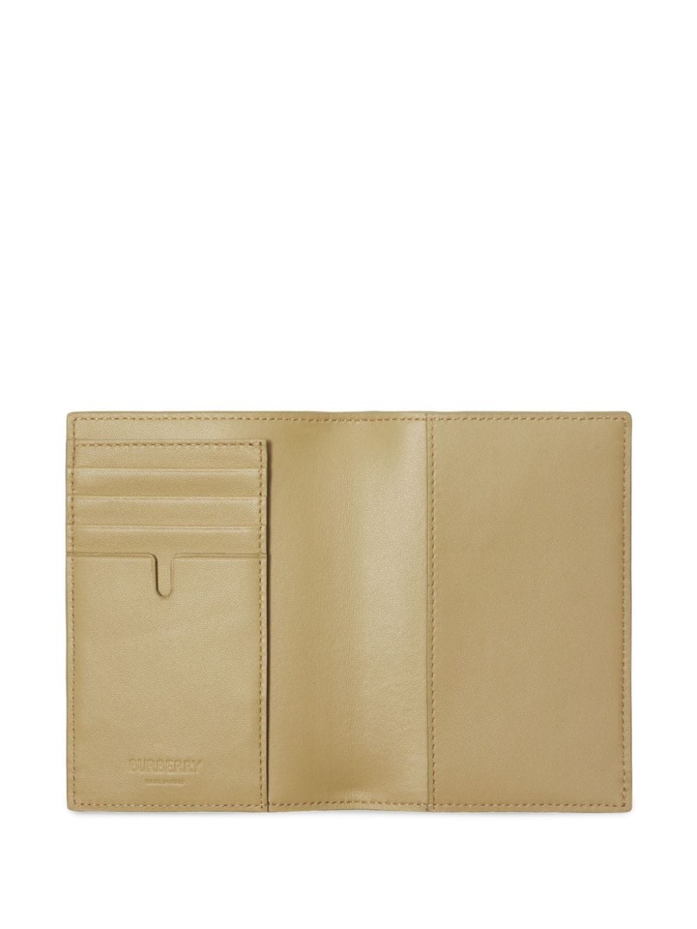 Shop Burberry Check Passport Holder In Neutrals