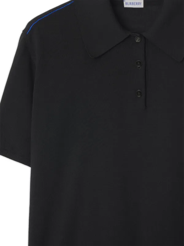 Burberry short-sleeve Wool Polo Shirt | Black | FARFETCH