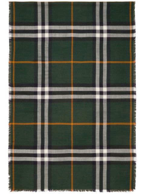 Burberry raw-cut checked scarf Women