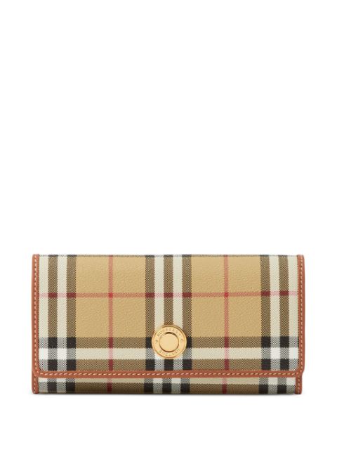 Burberry check folding wallet Women