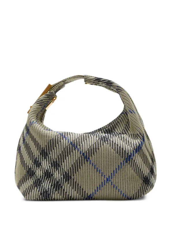 トートバッグ BURBERRY MEDIUM TOTE BAG Medium leather-trimmed canvas tote bag in multicoloured