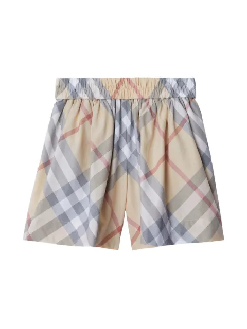 Burberry Kids checked cotton shorts