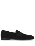 Santoni suede penny loafers - Black