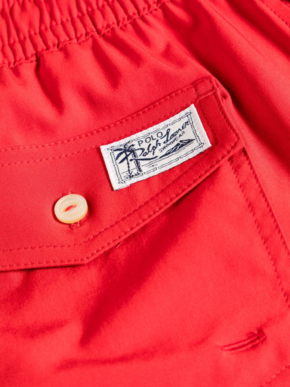 Shop Polo Ralph Lauren Mid-rise Swim Shorts In Red