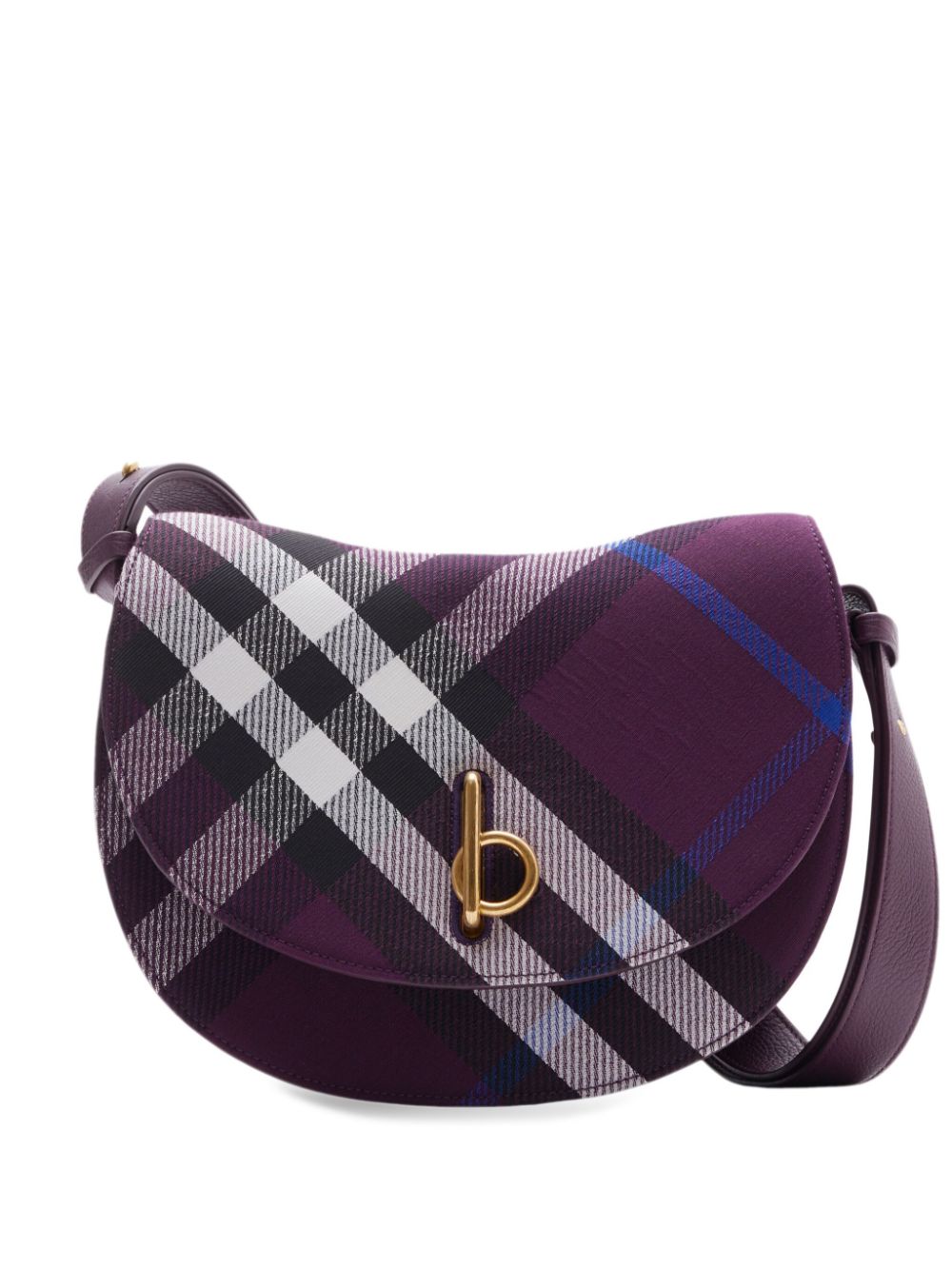 Shop Burberry Medium Rocking Horse Crossbody Bag In Purple