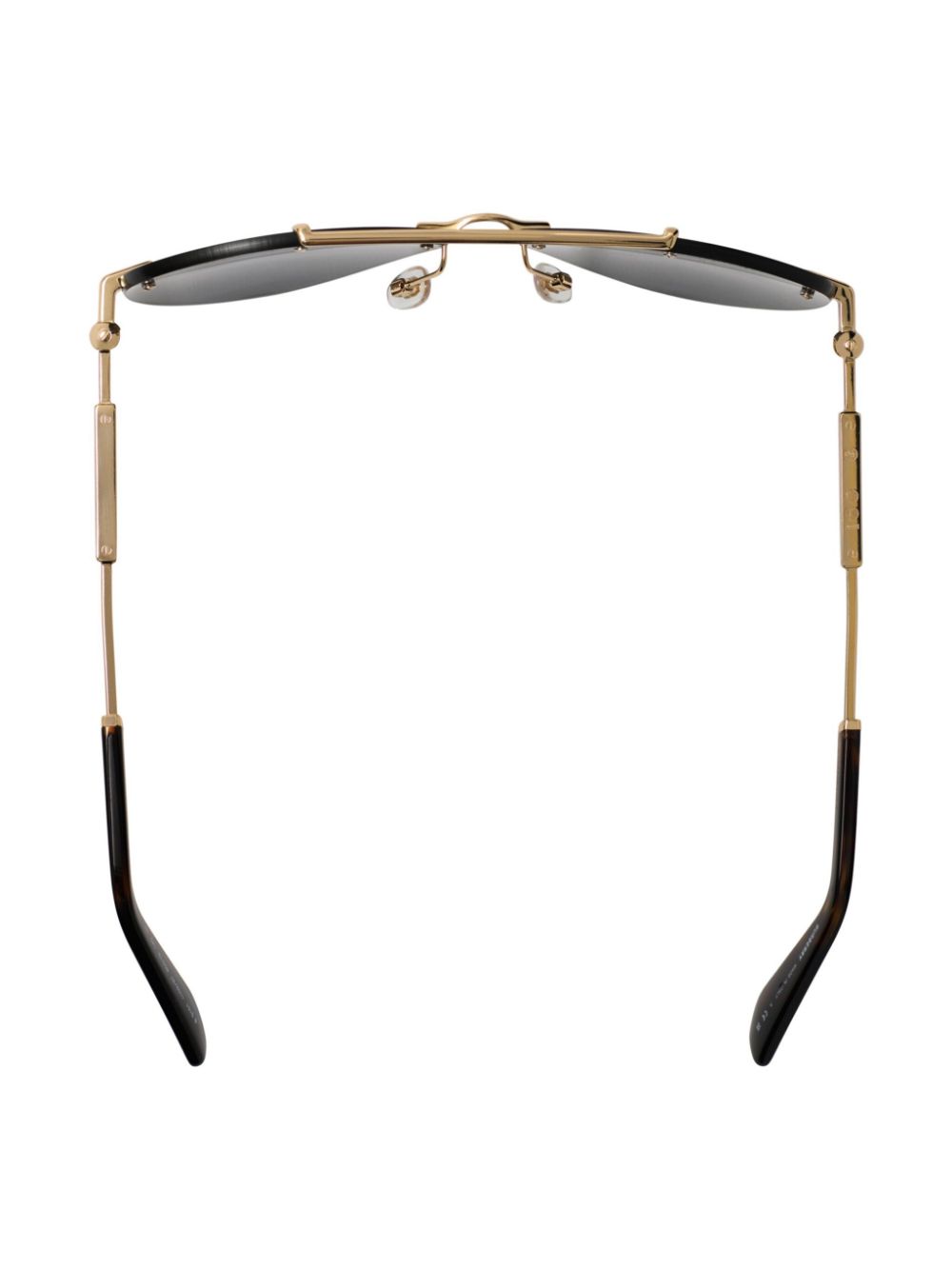 Shop Burberry Tortoiseshell-effect Navigator-frame Sunglasses In Gold