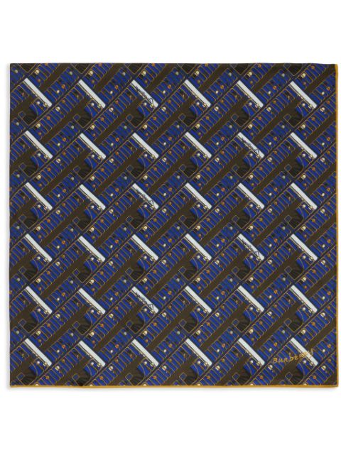 Burberry geometric-print silk scarf Women