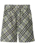 Burberry Nova Check silk shorts - Green
