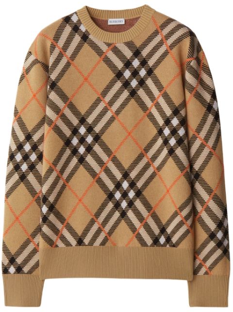 Burberry Nova Check long-sleeve jumper Men