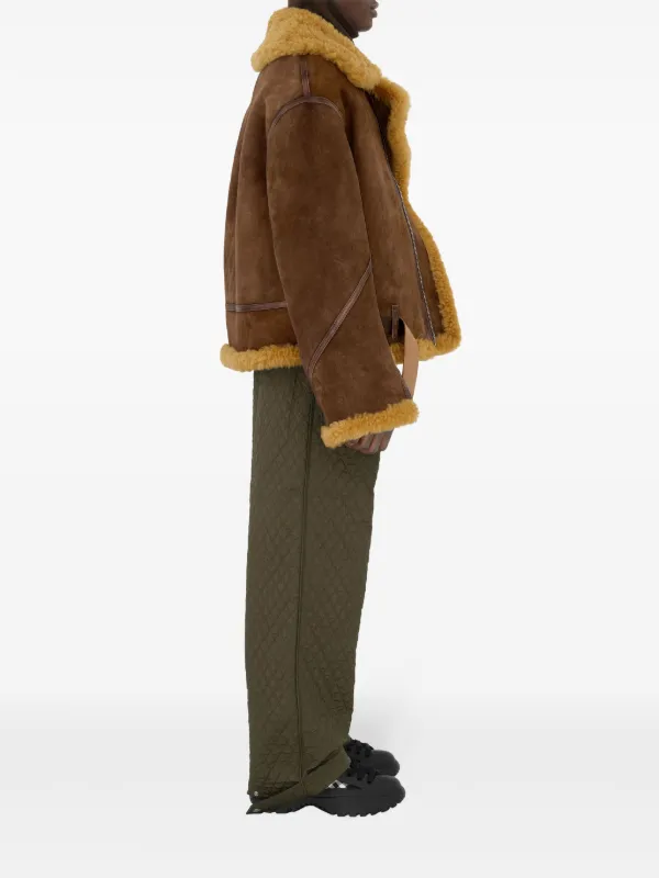 ジャケット BURBERRY Cappuccino Shearling Jacket BURBERRY Shearling jacket | NET-A-PORTER