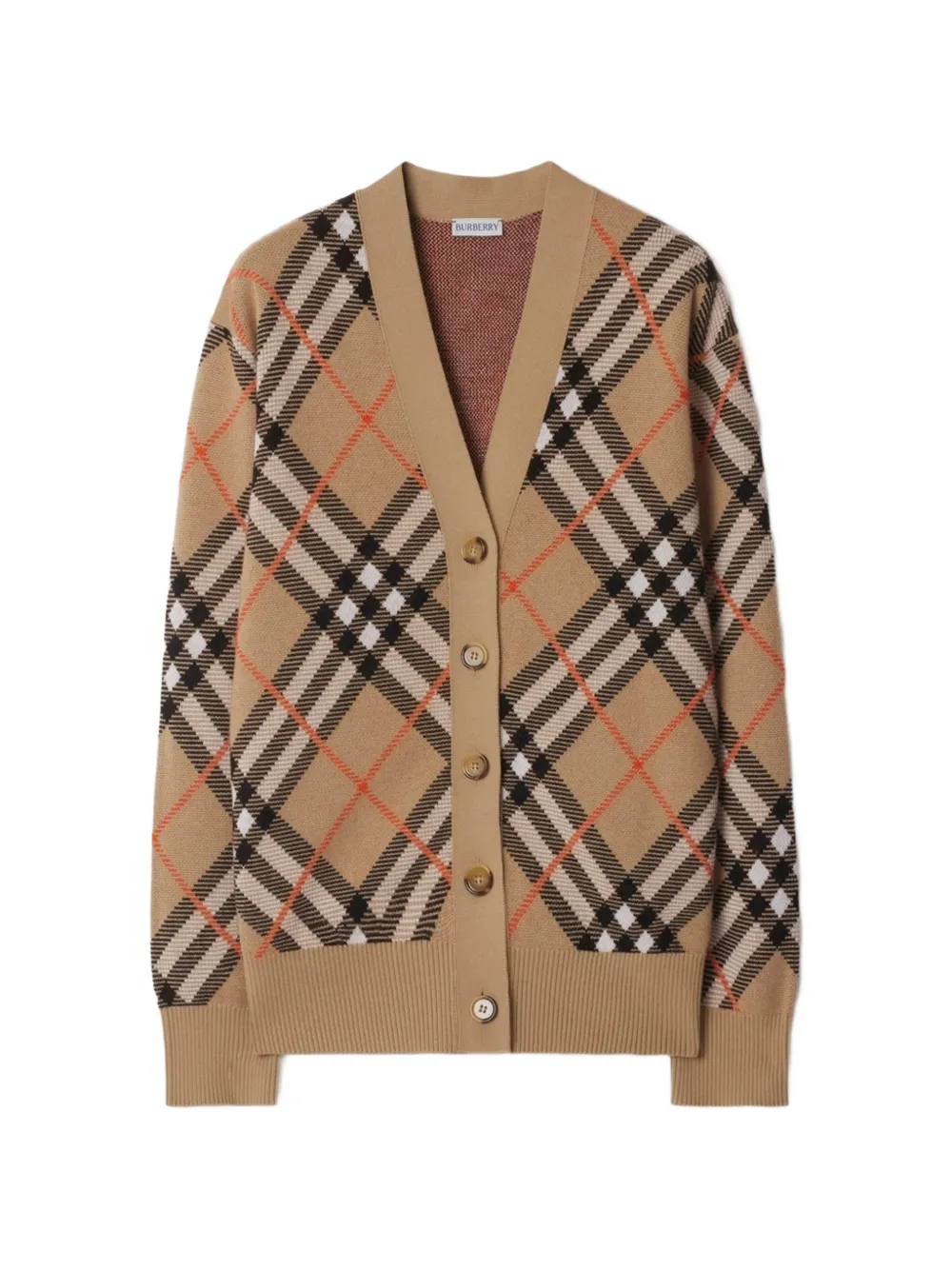 Burberry Checked Cardigan | Brown | FARFETCH