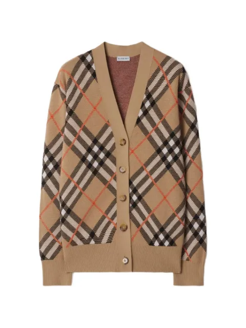 Burberry — checked cardigan