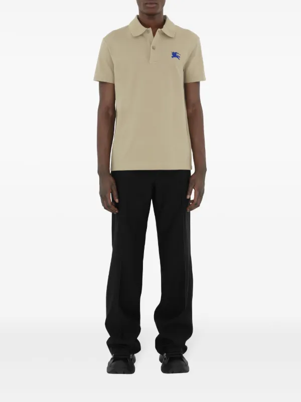 BURBERRY EKD モチフ シッフアッフ トロストリンク フテ Burberry EKD-embroidered Polo Shirt | Neutrals | FARFETCH