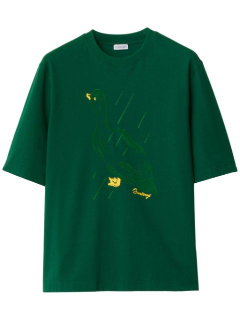 Burberry embroidered-duck cotton Tshirt Men