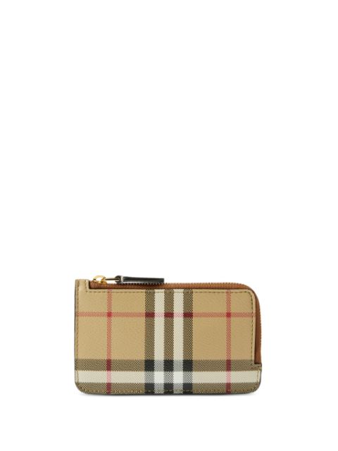 Burberry checked leather wallet Women