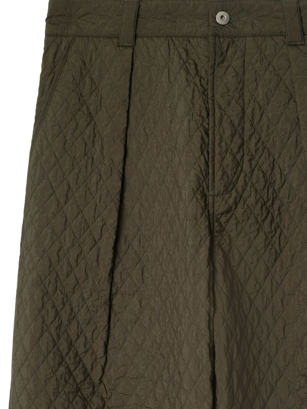 Cheap Burberry diamond-quilted pleat-detailing trousers Men