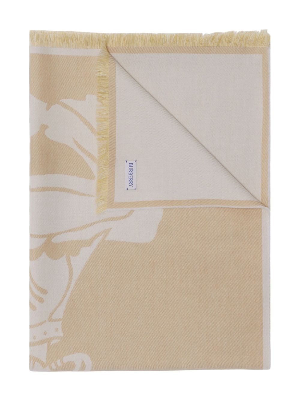 Burberry EKD Wool Cotton Scarf - Beige