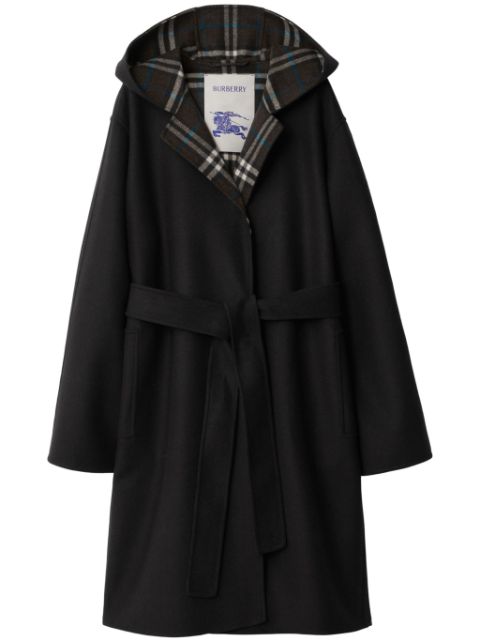 Burberry wool reversible hooded coat Women