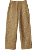 Burberry eyelet-embellished cotton trousers - Neutrals