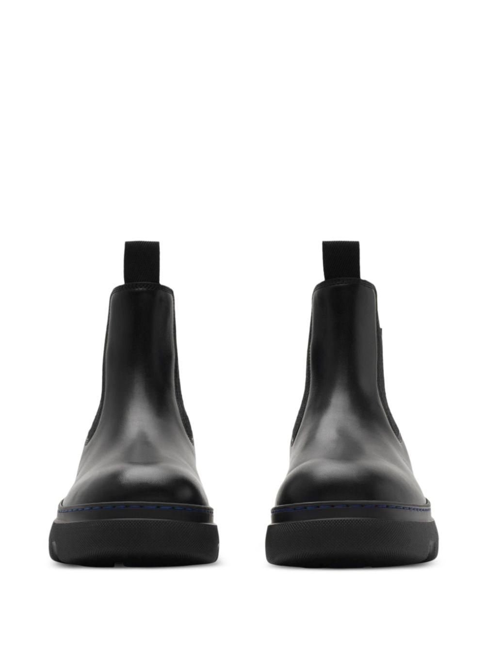 Shop Burberry Round-toe Chelsea Boots In Black