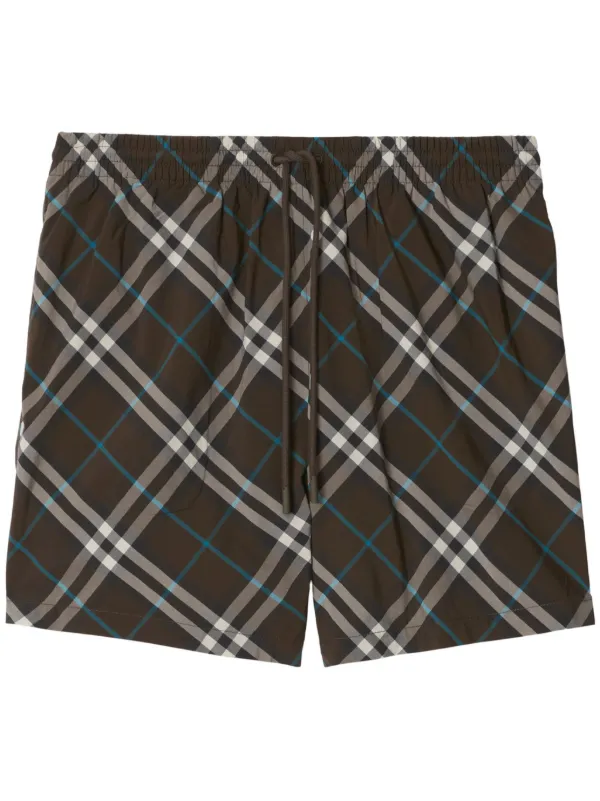 【関税＆送料込み】Burberry Check Bermuda Shorts Burberry Check silk Bermuda shorts in beige - Burberry