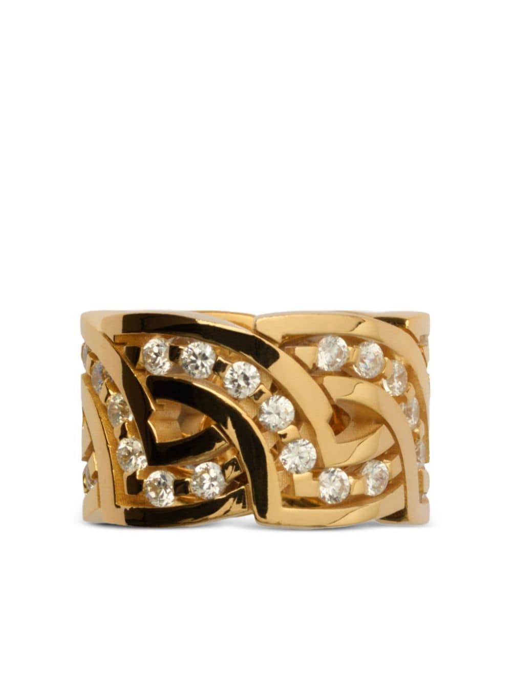 Burberry Shield Infinity Ring mit Cubic Zirkonia - Gold