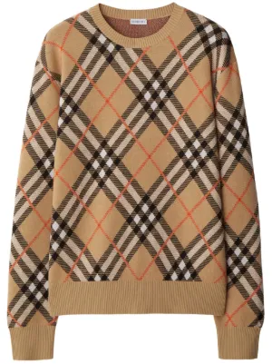 Burberry monogram-embroidered fine-knit merino outlet wool jumper S