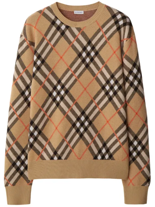 Pull à motif Vintage en intarsia - Burberry - Modalova
