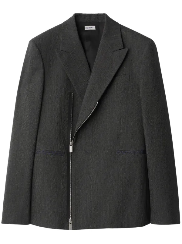 BURBERRY グレー ショートジャケット BURBERRY】 ショートジャケット