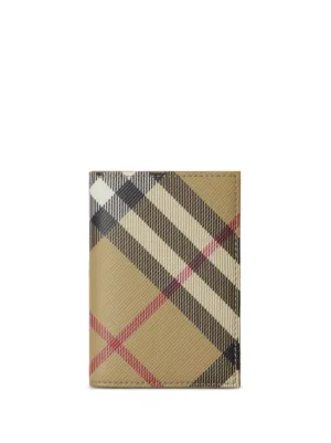 Burberry Carteira Com Estampa Xadrez | Neutro | FARFETCH BR