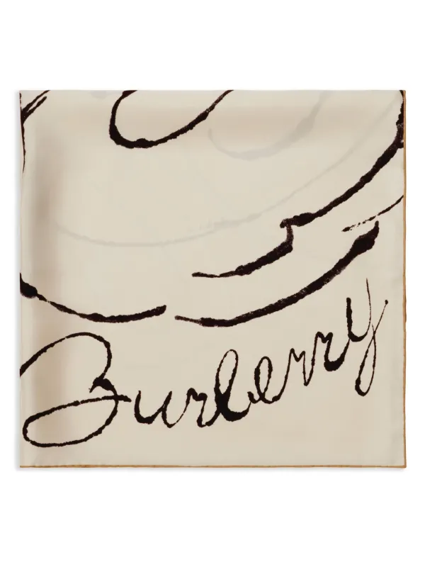 Burberry Swan シルクスカーフ | ニュートラル | FARFETCH JP