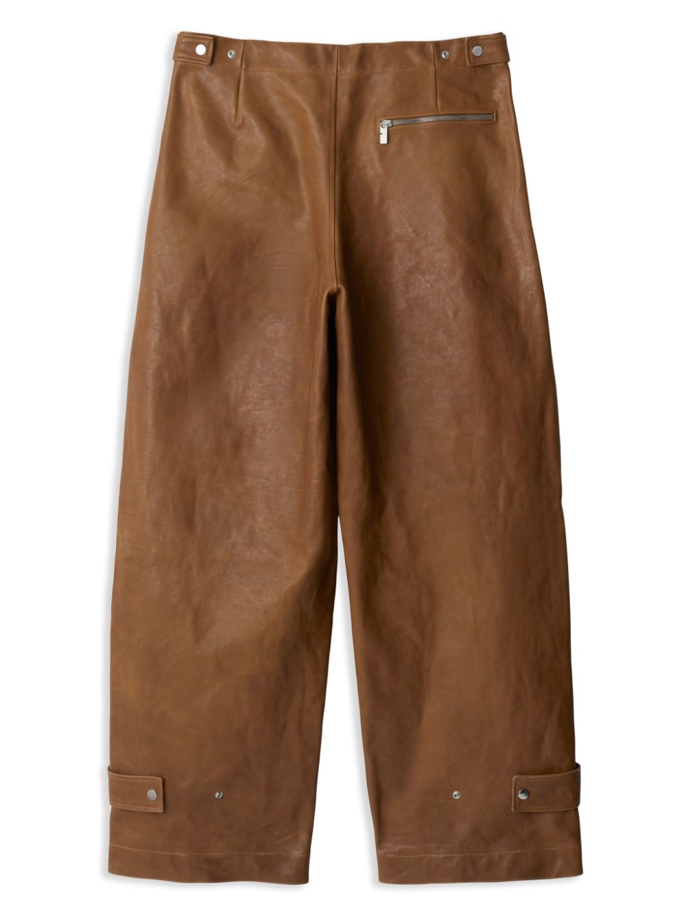 Affordable Burberry pleat-detail leather trousers Men