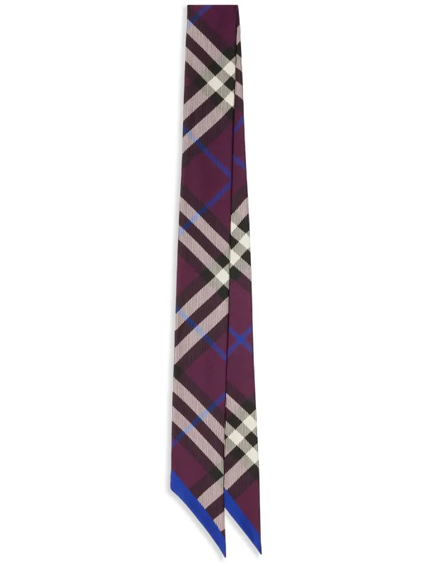 Burberry nova check silk scarf discount