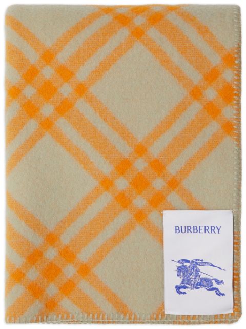 Burberry check pattern wool blanket 