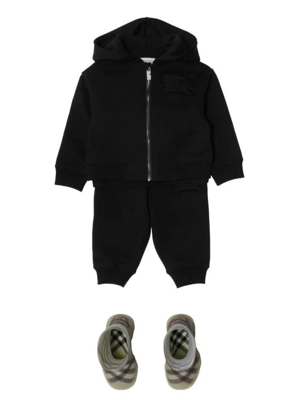 Burberry Kids Equestrian Knight-appliqué Cotton Hoodie Burberry Kids Equestrian Knight-appliqué Cotton Hoodie