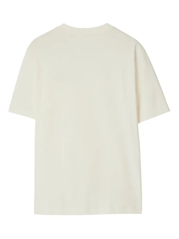 Burberry check-patch Cotton T-shirt | White | FARFETCH JO